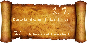 Kesztenbaum Titanilla névjegykártya